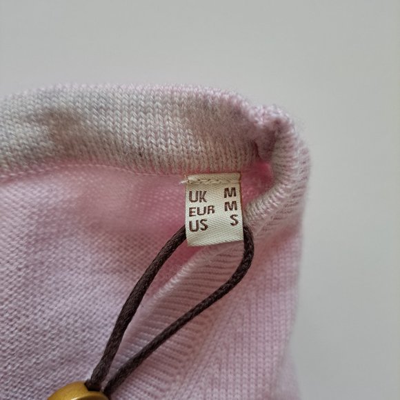 New Stenstroms Men's Merino Wool Long Sleeve Pink Shirt Pullover Sweater Sz S/M - Picture 11 of 16